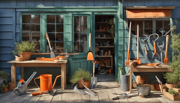 Outils de jardinage pour un jardin métamorphosé chez Brico Dépot